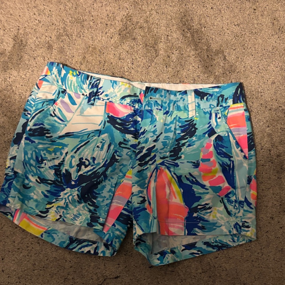 Lilly Pulitzer Blue and Pink Women's Shorts